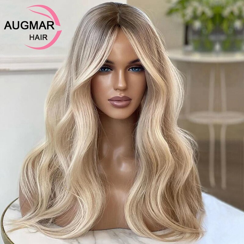 Blonde Highlight Wig Body Wave Human Hair Wigs Transparent 13x6 HD Lace Frontal Wig Pre Plucked 13x4 Lace Front Human Hair Wig