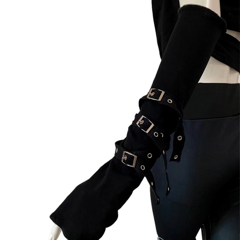Punk Gloves Long Fingerless Sleeves Stretchy for Sun for Protection Unisex Warm Drop shipping