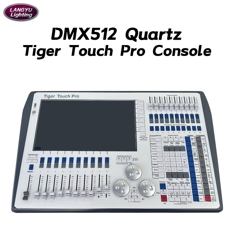 Quartz Tiger Touch Screen Console, controle preciso para Light Show Concert, Festival de Música, Design de Iluminação Beleza, Dx512