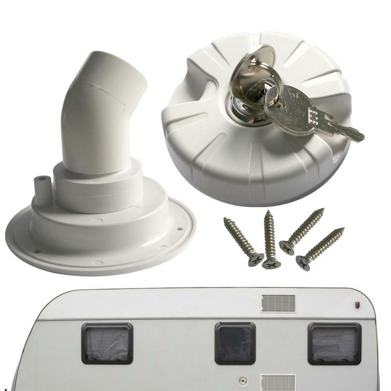 反重力水充填,防煙・水・充填装置,RVおよびキャラバン用の2つのキーを備えた時計可能な水・防煙充填ユニット