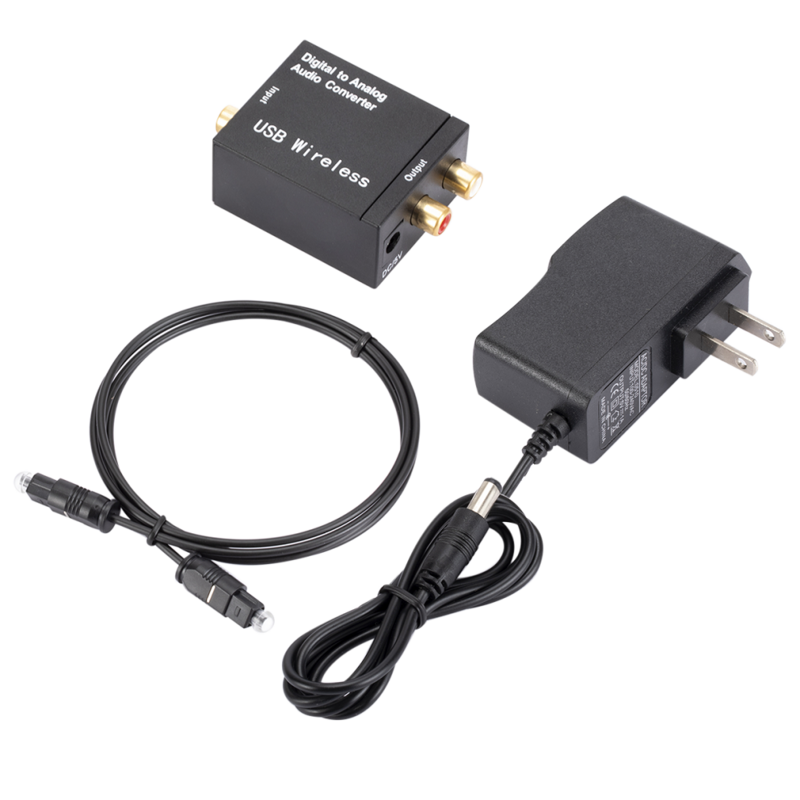 LccKaa-Convertidor de Audio Digital a analógico, amplificador de decodificador de Audio con Bluetooth, fibra óptica, Toslink, señal Coaxial a RCA R/L