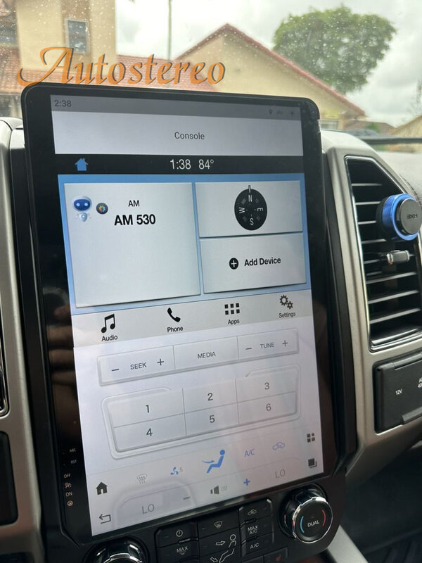 Pemutar Multimedia mobil, Android 8 + 14.4 GB 128 inci untuk Ford F150 F250 2015-2021 gaya Tesla navigasi GPS mobil pemutar Multimedia Radio Tape Headunit HD