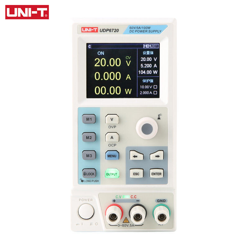 UNI-T-DC Estabilizador de Alimentação, comutação de Alimentação, Regulador de Corrente de Tensão, AC 220V 110V, UDP6720, UDP6721, 60V, 5A