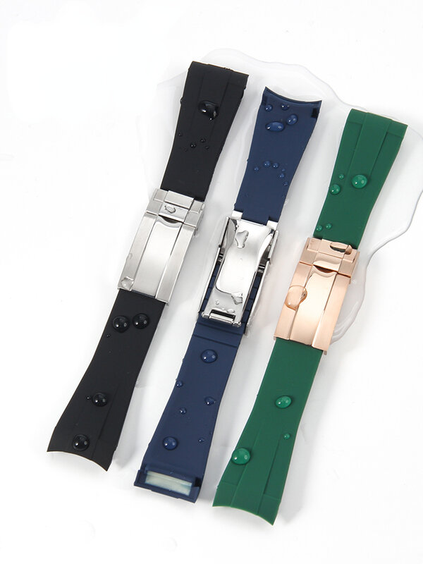Cinturino per Rolex DAYTONA SUBMARINER Yacht-Master GMT Explorer Silicone 20 accessori per orologi in gomma catena con cinturino per orologio