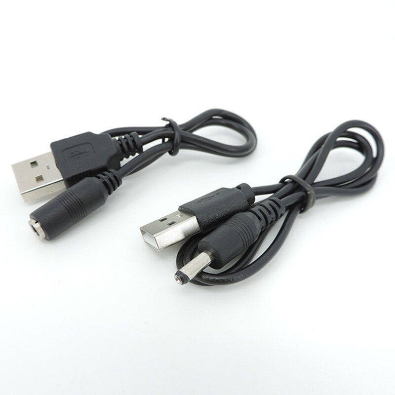 USB ปลั๊กตัวผู้2.0ไปยังแจ็คไฟ DC 1.35x3.5มม. สายไฟตัวผู้ตัวเมียสายชาร์จ DC แบบ J17