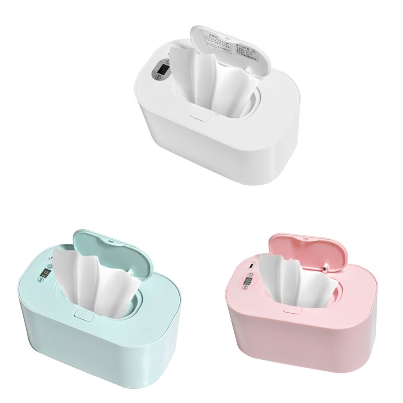 2024 New Wipes Dispenser Wipe Holder for Baby USB Temperature Display Reusable Baby Wipes Heater for Newborn Travel Home Use