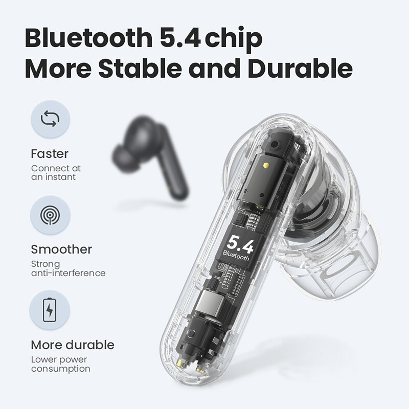 HAYLOU-auriculares inalámbricos GT7 Neo TWS, cascos con Bluetooth V5.4, Control táctil inteligente, Audio AAC, deportivos