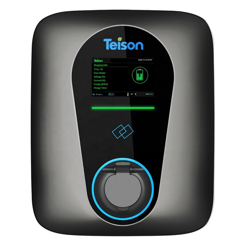 Teison-cargador rápido tipo 2 para uso doméstico, tarjeta RFID EV wallbox