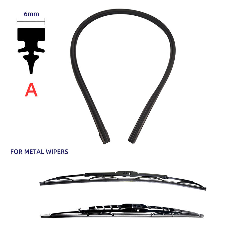 Car Wiper Rubber Refill Blade Windshield Wiper Insert Strip Replacement Genérico 30cm A 80cm Caber Todos os Tipos Fit para Toyota VW