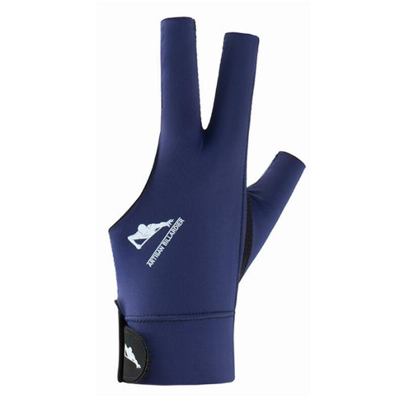 Trzy palce rękawice bilardowe elastyczne oddychające tkaniny treningowe do snookera lewe akcesoria Rękawice przenośne bilard U9J5