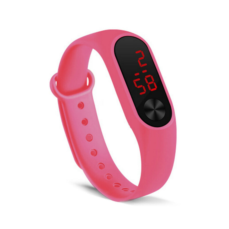 Reloj inteligente deportivo para hombre y mujer, pulsera electrónica de moda con LED, rastreador de Fitness, anillo de mano