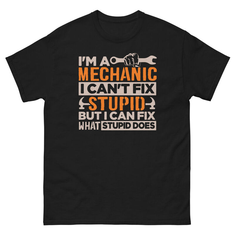 تي شيرت ميكانيكي مضحك ، رجل سيارة ساخر ، فكرة هدية ، جديد