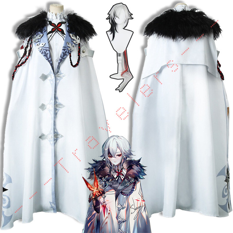 Genshin Impact Arlecchino The Knave Costume Cosplay Set completo parrucca uniforme Eleven Fatui Harbingers Outfit Halloween Carnival Party