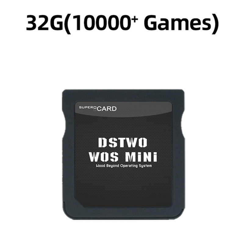 Mini tarjeta de juego para DSTWO WOS, 32G, más de 10000 juegos, madera más allá para tarjeta de juego ardiente