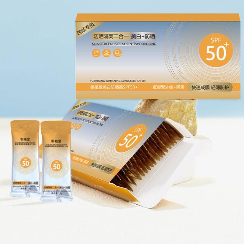 Protector solar Spf50 3 en 1, protección UV, aislamiento solar, antiquemaduras solares, blanqueamiento, crema antienvejecimiento, W2B3