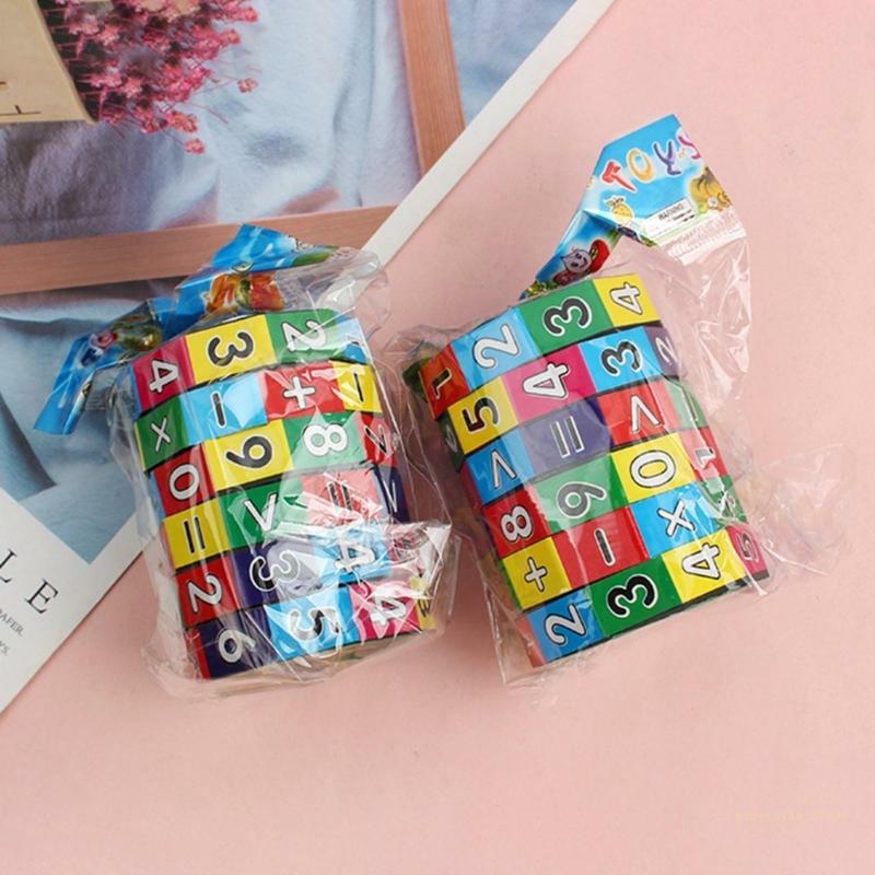 Y4UD 교육 소품 수학 장난감 매직 큐브 교육 장난감 무료 결합 유아 퍼즐