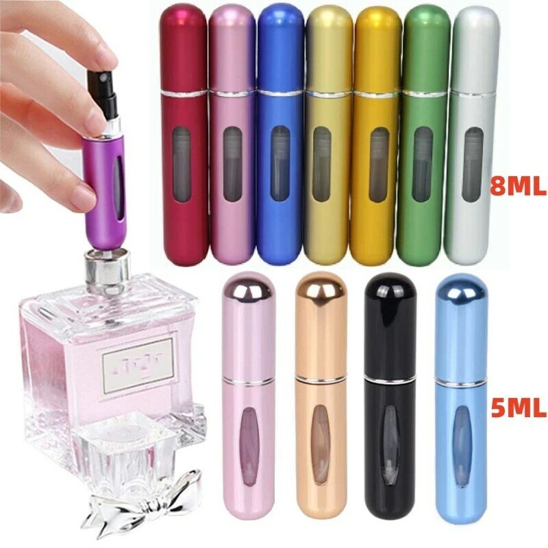 Botol semprot parfum Mini portabel, botol semprot kosmetik isi ulang 8ml /5ml