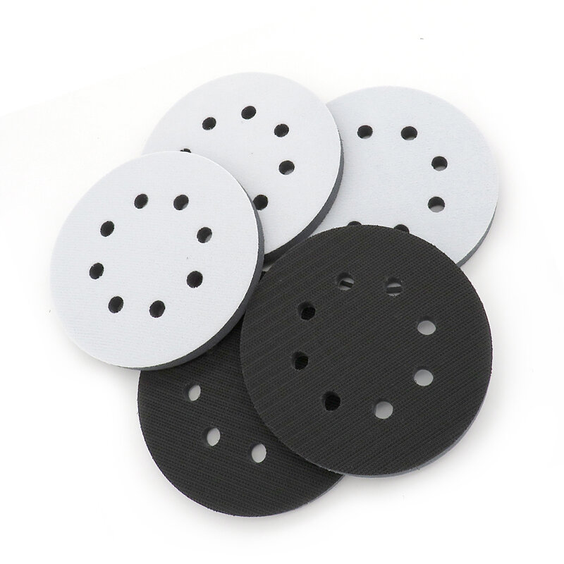Tampons de protection 5 pouces 8 trous, 1 pièce, disque de ponçage et de polissage à interface souple, support pour papier ponceuse