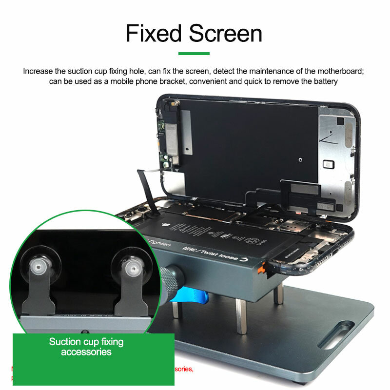RELIFE-Mobile Phone Repair Tool, RL-601S Plus, Remoção de vidro traseiro, Descarga tela LCD, 360 ° Fixo Braçadeira Rotativa, 2 em 1
