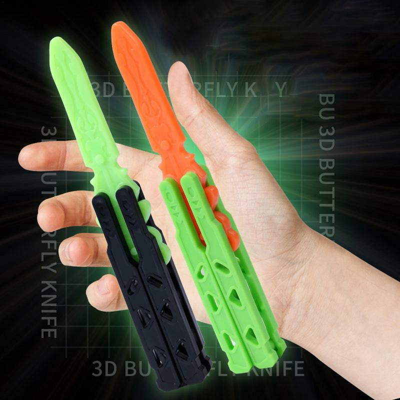 Mainan cetak 3D Fidget gravitasi bersinar pisau sensor wortel mainan untuk anak-anak dan dewasa mainan Fidget hadiah persediaan untuk anak laki-laki