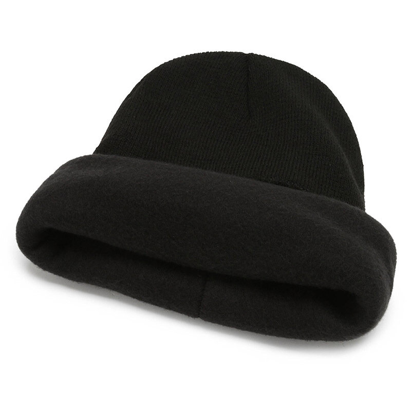 Chapéu de malha com gola grossa, boné quente mascarado, moda masculina, boné de ciclismo, exterior, inverno