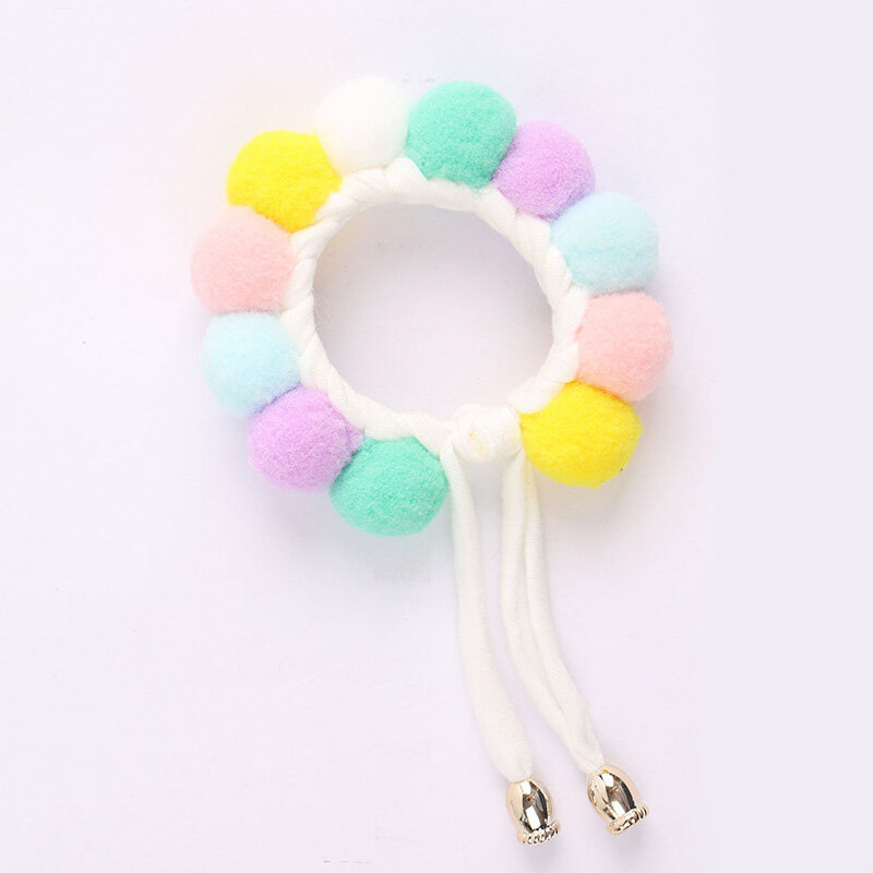Pet Pom Pom Collar Cute Dog Cat Collar Sweet Dog Pet Necklace Scarf Kitty Accessories Puppy Neck Strap Yorkie Chihuahua Supplies