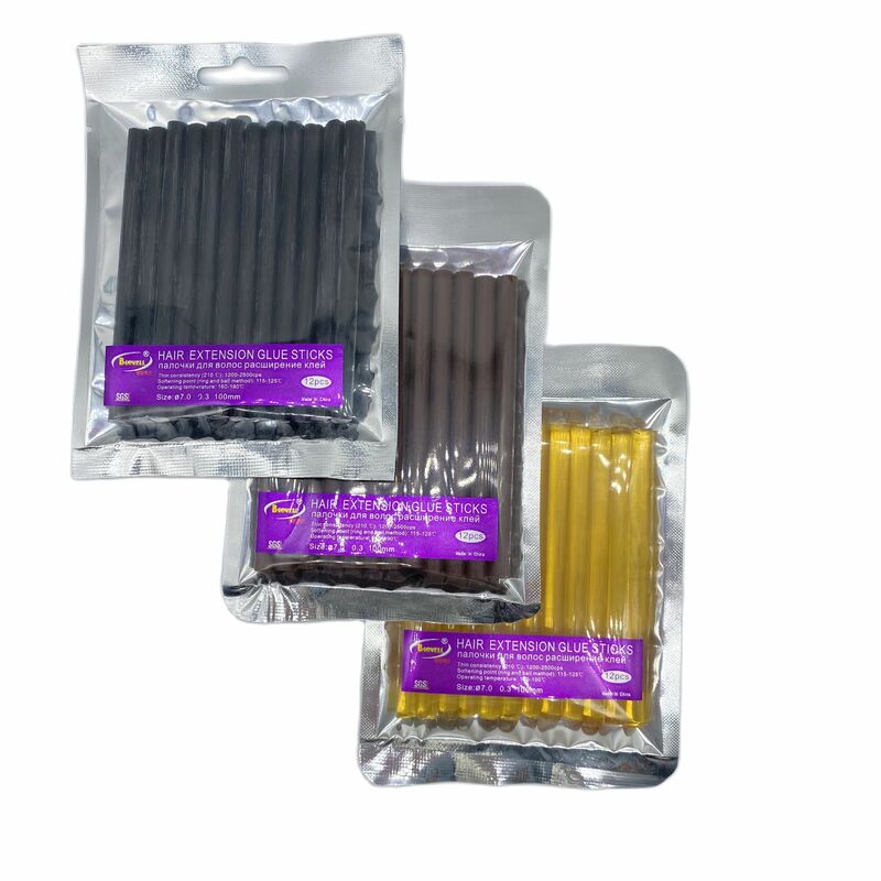 24 PCS/Lot Yellow Hair Extension Glue Sticks Hot Melt Glue Stick for hair extension