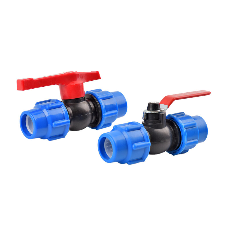 PVC PE 튜브 탭 물 분배기 플라스틱 퀵 밸브 커넥터, 정원 농장 관개 수도관 피팅, 20mm, 25mm, 32mm, 40mm, 50mm