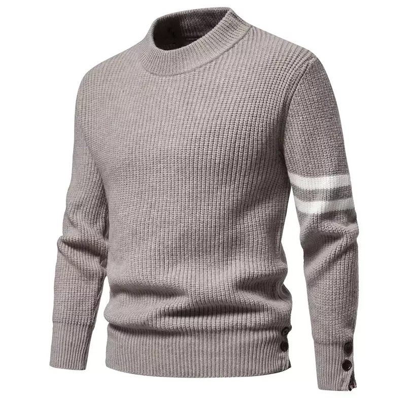 2023 nowy męski sweter luksusowy okrągły dekolt gruby solidna dzianina sweter wysokiej jakości casualowy japoński oryginalny męski sweter