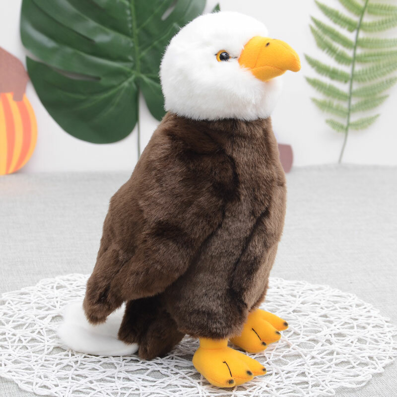 Haliaeetus ตุ๊กตาหนานุ่มรูปสัตว์จำลอง32ซม. ความสมจริงสูงตุ๊กตาหนานุ่ม Aquila Eagles ตุ๊กตาสัตว์ยัดนุ่นสำหรับเป็นของขวัญ