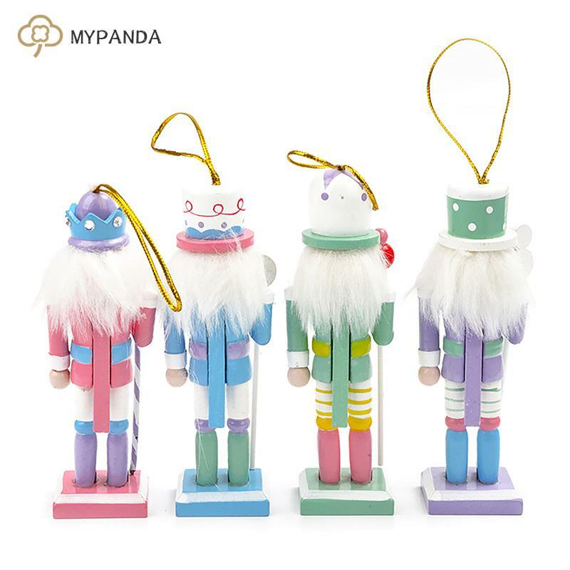 Cartoon Walnüsse Soldaten Band Puppen Miniaturen 12,5 cm Nussknacker Puppe Ornamente Desktop-Dekoration Weihnachts feier liefert