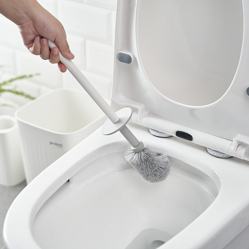 Escova de vaso sanitário sem ângulo morto casa de banho escova de lavagem potty cadeira wc limpeza fantástica escova de vaso sanitário