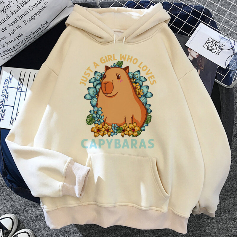 Kapibara bluzy damskie 90s 2023 y2k estetyczne ciągnie ubrania damskie z długim rękawem top sweter