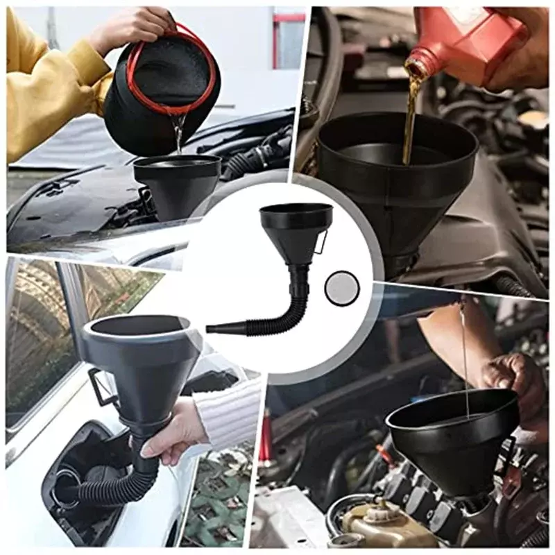 Engine Refueling Funnel with Filter for Car Truck Motorcycle Oil Gasoline Filling Strainer Telescopic Catheter Funnels Tool