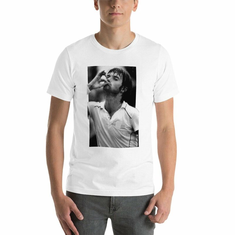 Camiseta lisa de Jimmy connors para hombre, ropa de Anime, nueva