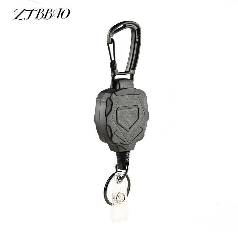 1PCS Retractable Badge Reel Keychain For Men Woman Car Keys Outdoor Anti Lost Easy Locking Anti-kickback Belt Keychains