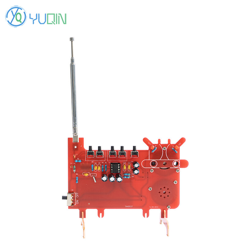 Cartoon FM Radio Assembly Kit Dual Channel DIY Electronic Circuit Board Production Teaching Welding Exercise Spare Parts