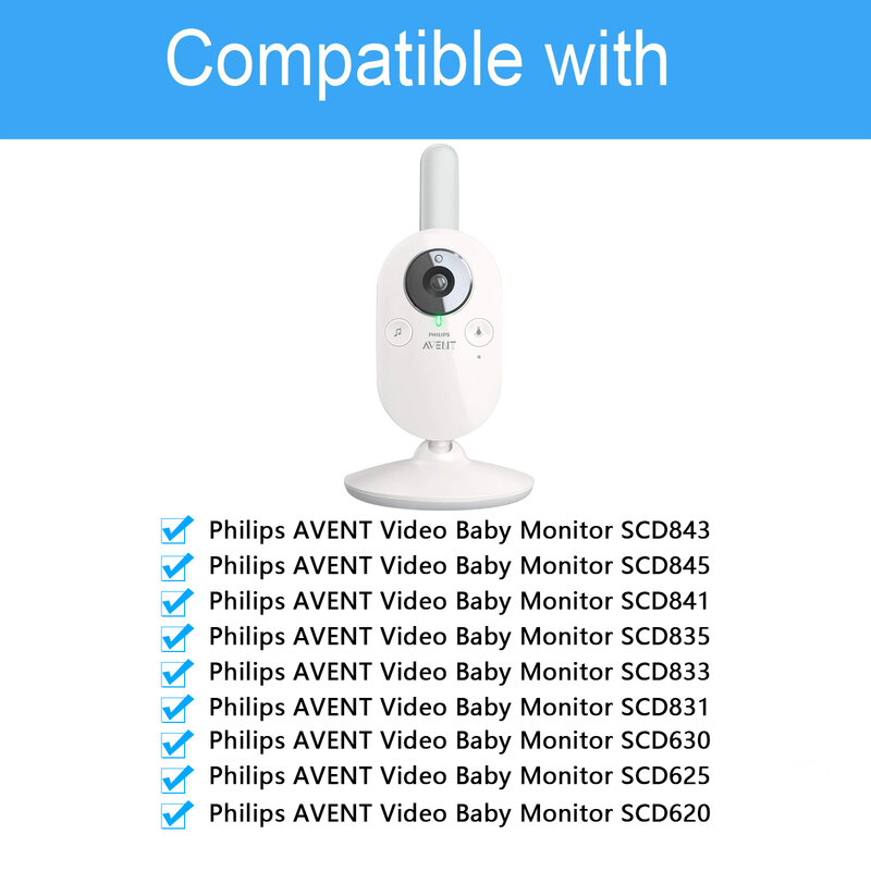 ยืดหยุ่นคลิปยึดแบบหนีบพร้อมฐานสำหรับ Philips AVENT Video Baby Monitor ตัวยึดกล้อง,คลิป Crib Cot ชั้นวางหรือเฟอร์นิเจอร์