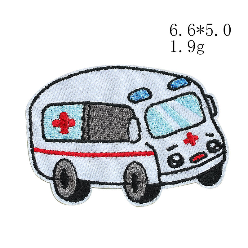10 Stuks Schattige Cartoon Auto Set Borduurwerk Doek Stickers Ijzer-Op Kleding Decoratie Patch Diy Handgemaakte Naaibenodigdheden Accessoires