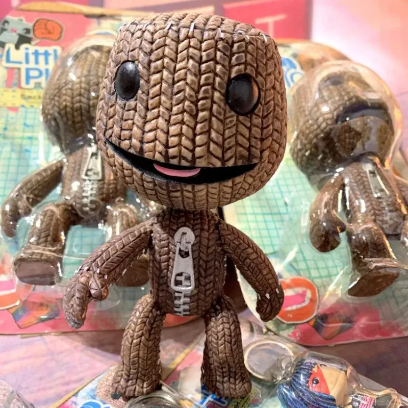 Little Big Planet Anime Action Figure Movable Joints Keychain Pendant Game Sackboy Afro Sackbot Birthday Gift for Kid Model Toys