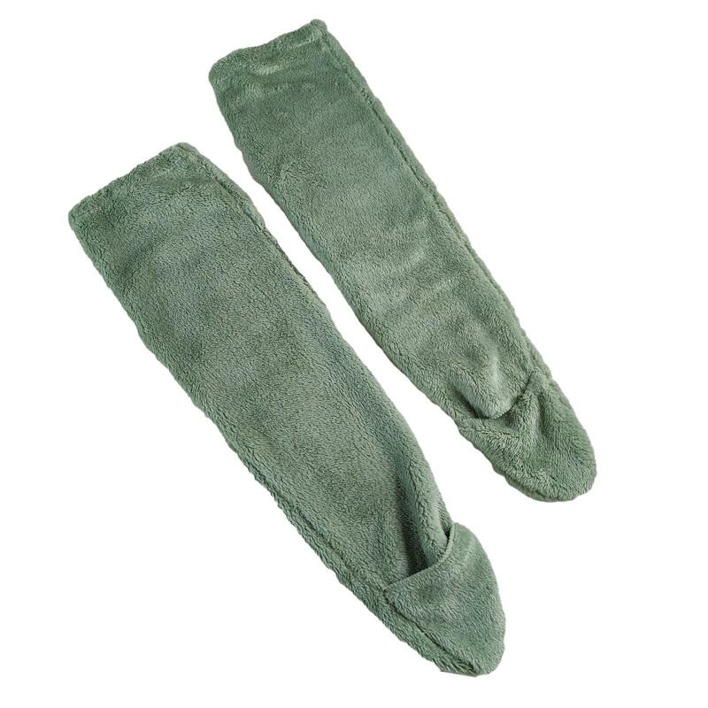 Plush Leg Warmer Long Stocking Warm Thick Foot Wrap Womens Knee High Socks