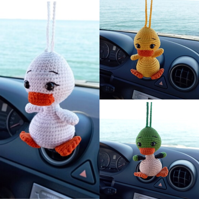 Resin Duck Ornaments for Car, Creative Personality, Animal, Colorful, Bonsai, Cute, Home Accessories