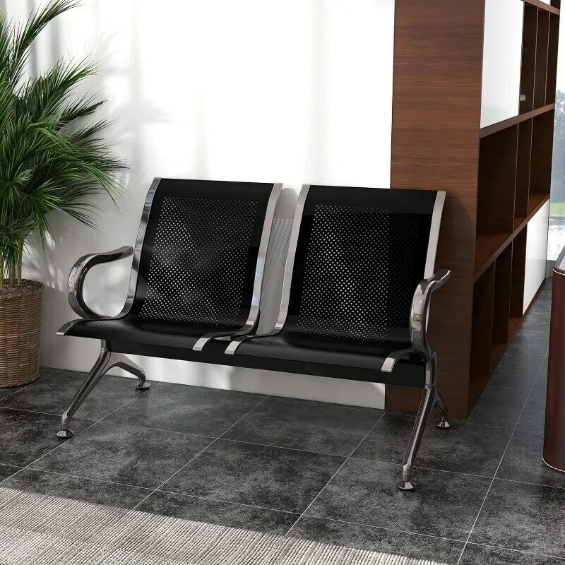 PU Leather Waiting Area Bench Seating Barbershop Waiting Chairs Lobby Chairs
