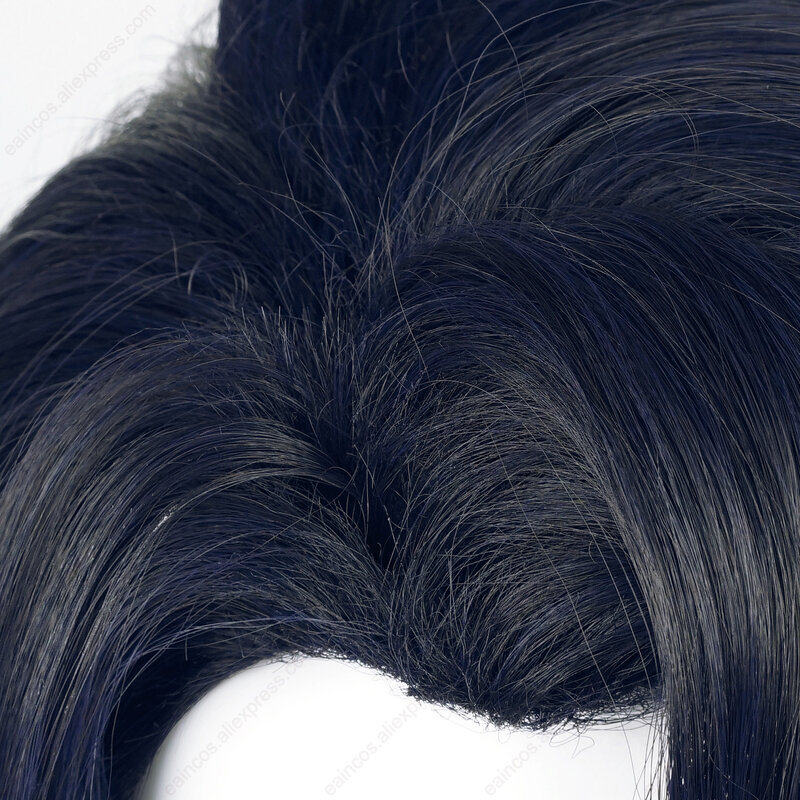 Wig Cosplay Pantalone Fatui, Wig pesta Halloween, rambut sintetis tahan panas, Wig warna campur panjang 55cm