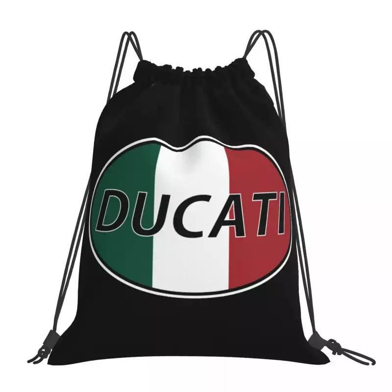 Ducati Portable Classic Backpacks, Drawstring Bundle, Pocket Shoes Bag, Book Bag, Estudantes, Homem, Mulher, Estudantes