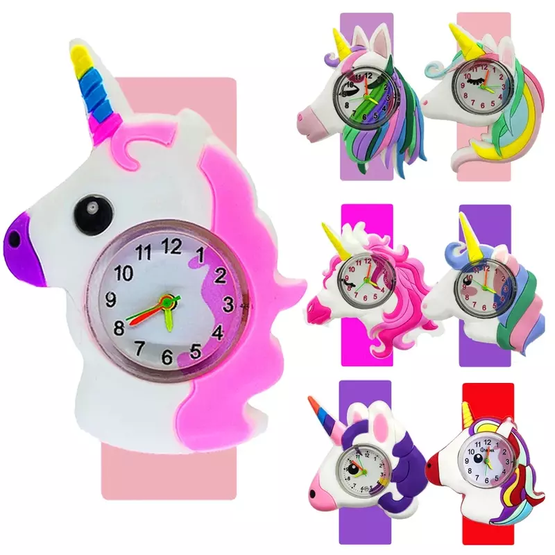 Bambini unicorno orologi bambini schiaffo orologio per ragazzi ragazze giocattolo per bambini