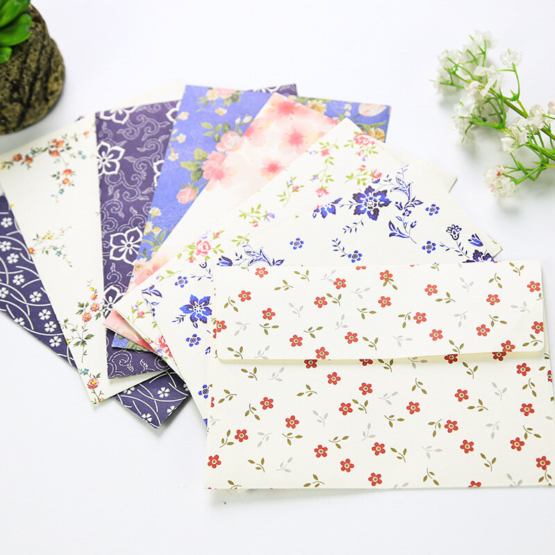 50pcs/lot Envelope Flower Chinese Mall Business Supplies Paper Postcards Student Envelopes for Wedding Invitations Stationery