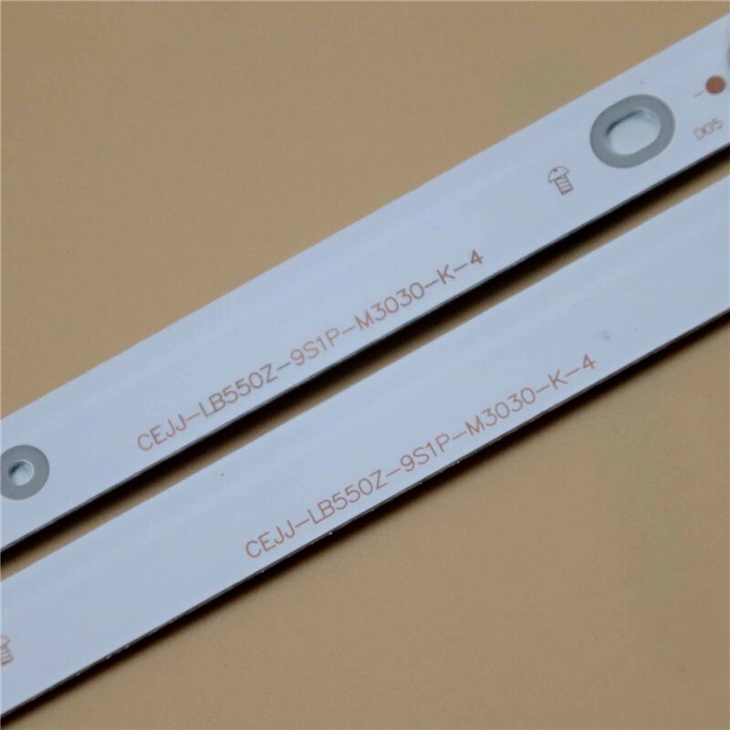 10 buah kit Array bar untuk Philips 55PUG6513/78 Strip lampu latar LED CEJJ-LB550Z-9S1P-M3030-K-4 pita lampu matriks pita lensa papan