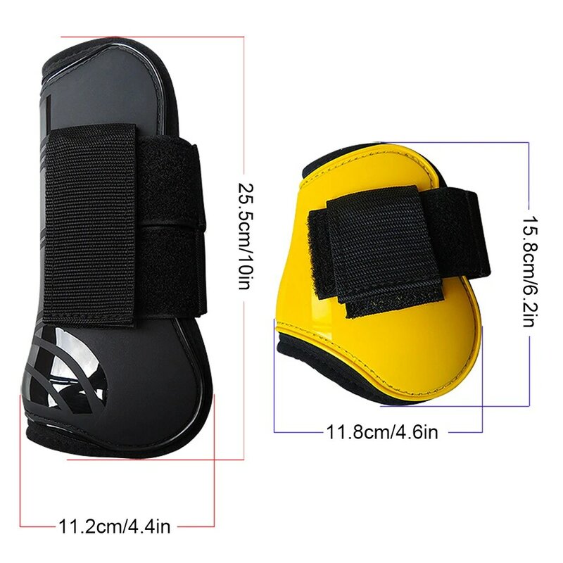 2 pasang perlengkapan berkuda sepatu bot pelindung kaki perlengkapan pelindung tahan aus bantalan pergelangan tangan Harness bagus elastisitas bagus