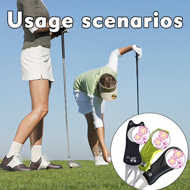 Magnetyczny klips na kapelusz akcesoria do golfa klubowe i wyposażenie, konfigurowalne znaczniki piłek, piękny kapelusz Sakura ozdobne prezenty